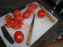 Préparation des tomates.