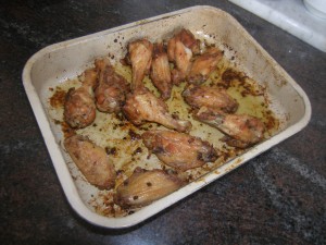 Ailerons et manchons de poulets grillés à la mexicaine.