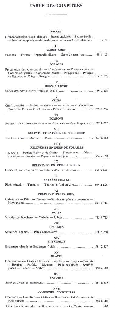 Le guide culinaire. Auguste Escoffier, Philéas Gilbert et Emile Fétu. Rédition 2006 de la quatrième édition de 1921. Flammarion.